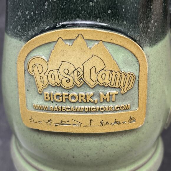 Bigfork Montana BASECAMP Outfitter & Lodge Coffee Mug Sunset Hill Stoneware USA‎ - Picture 2 of 8